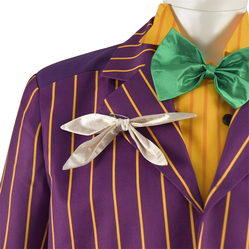 Batman Joker Cosplay Costume Purple Full Set Arkham Asylum Version