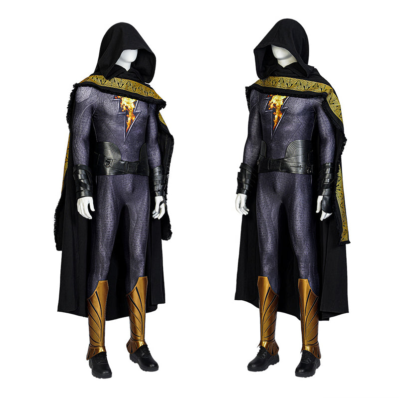 Black Adam Costume Movie Teth-Adam Cosplay Suit Black Superhero Jumpsu ...