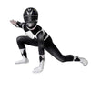 Kids Power Rangers Costume Black Ranger Cosplay Suit Mask Zentai Bodysuit