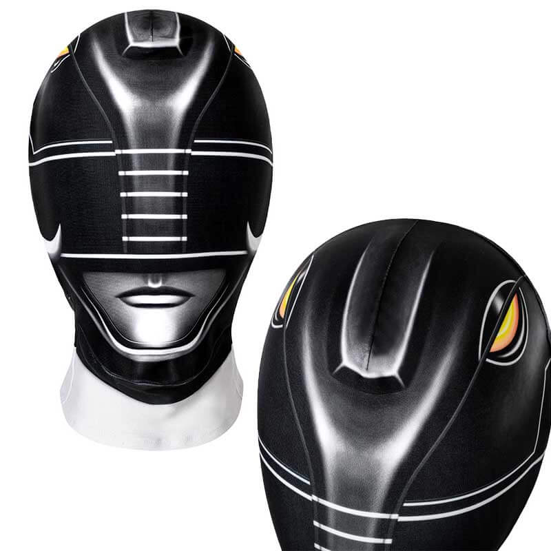 Kids Power Rangers Costume Black Ranger Cosplay Suit Mask Zentai Bodysuit