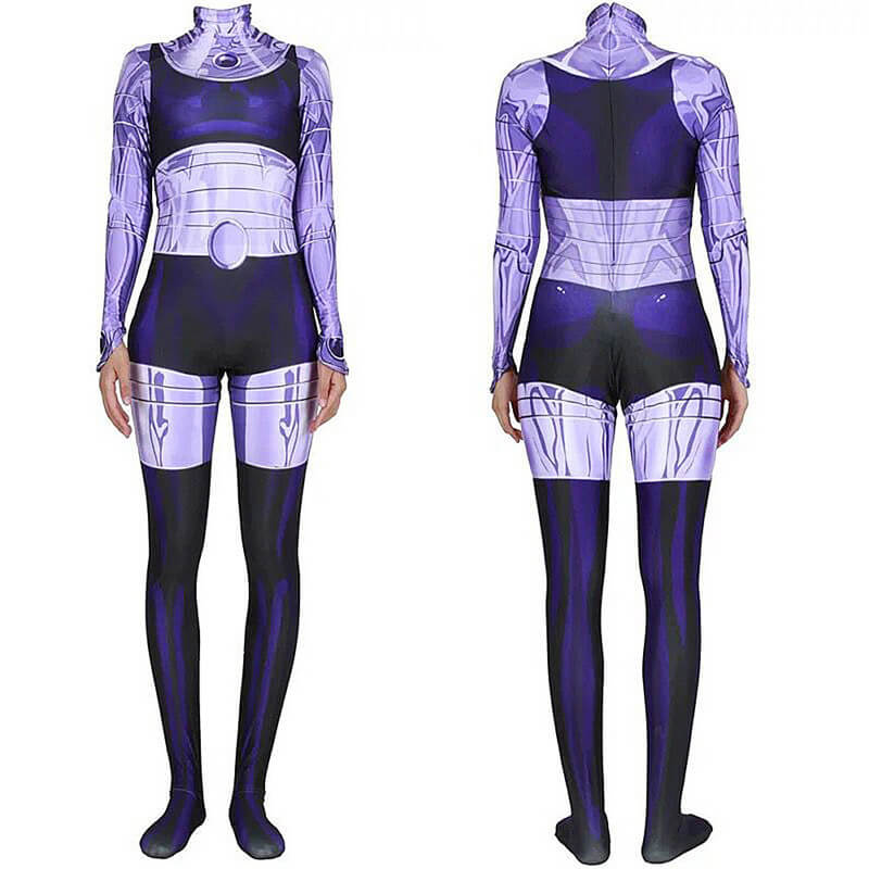 Blackfire Costumes Superhero Starfire Bodysuit Jumpsuit Zentai Lycra Cosplay Outfit