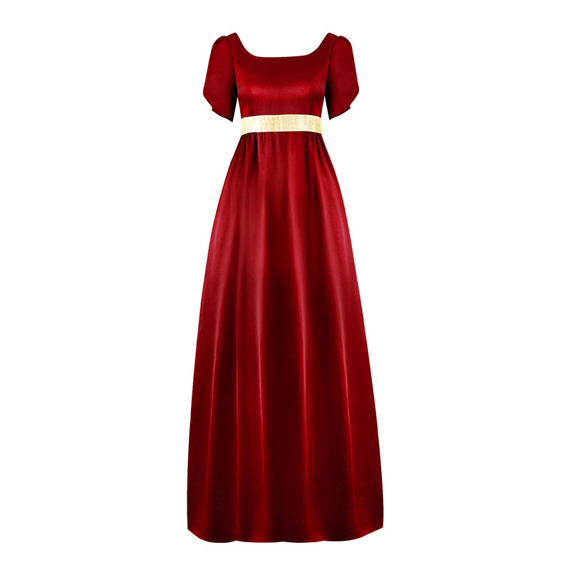 Bridgerton Costume Red Kate Bridgerton Dress Vintage Victorian Ball Gown Jane Austen Style