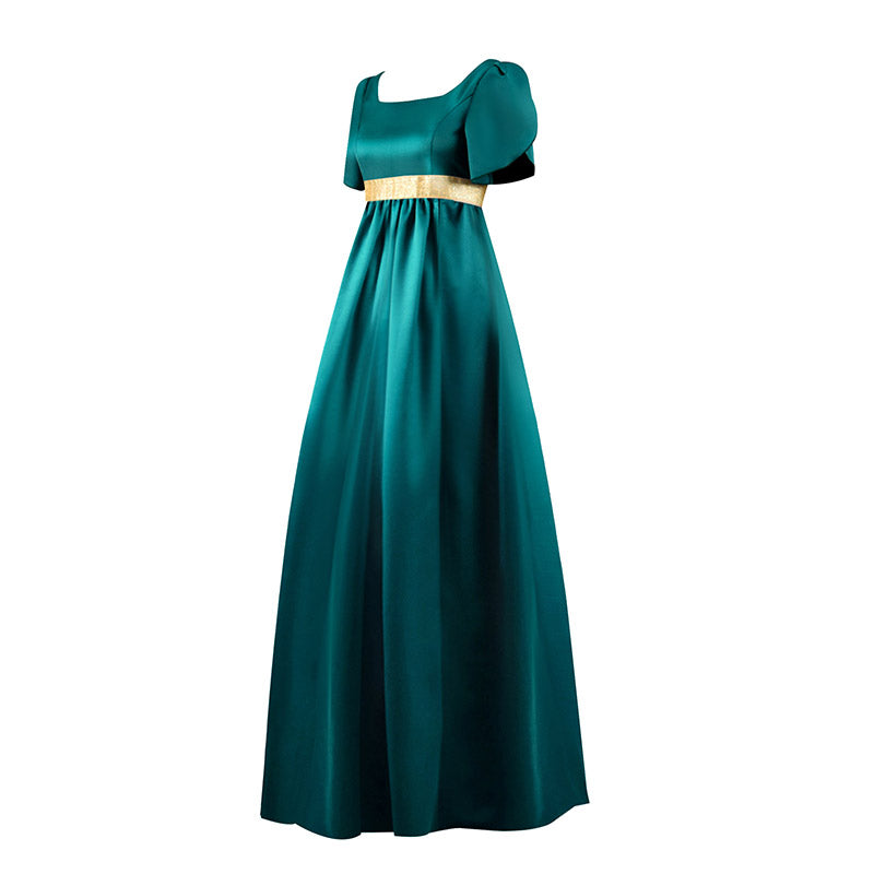 Bridgerton Costume Kate Sharma Blue Dress Vintage Victorian Ball Gown Jane Austen Style