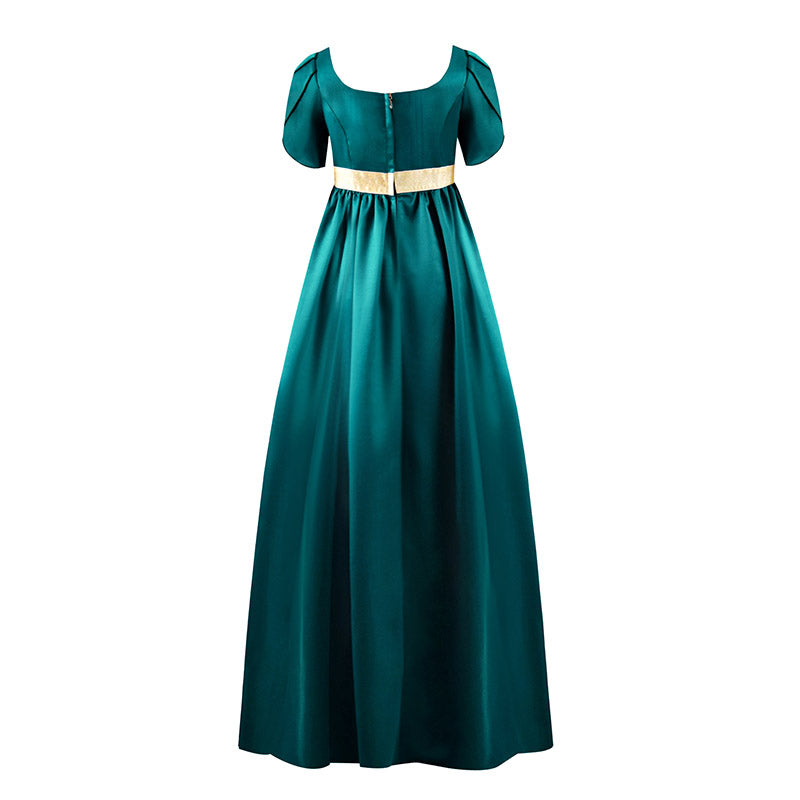 Bridgerton Costume Kate Sharma Blue Dress Vintage Victorian Ball Gown Jane Austen Style