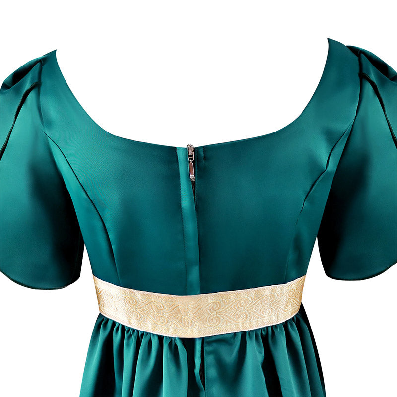 Bridgerton Costume Kate Sharma Blue Dress Vintage Victorian Ball Gown Jane Austen Style