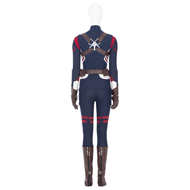 Captain Carter Cosplay What If Peggy Carter Cosplay Super Soldier Jumpsuit Outfit