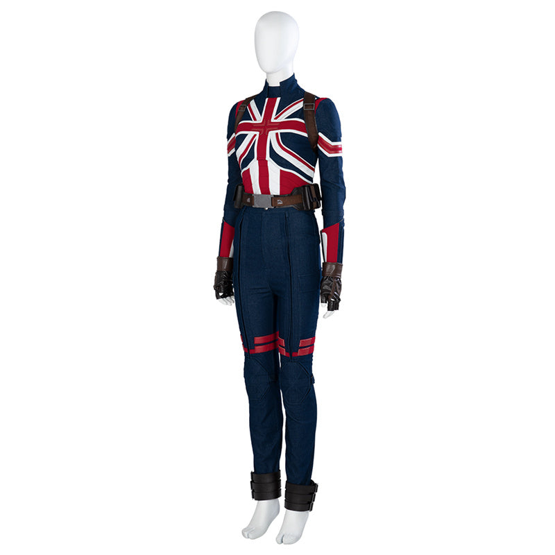 Movie Doctor Strange 2 Margaret Peggy Carter Cosplay Costume Captain Carter Bodysuit Battle Suit