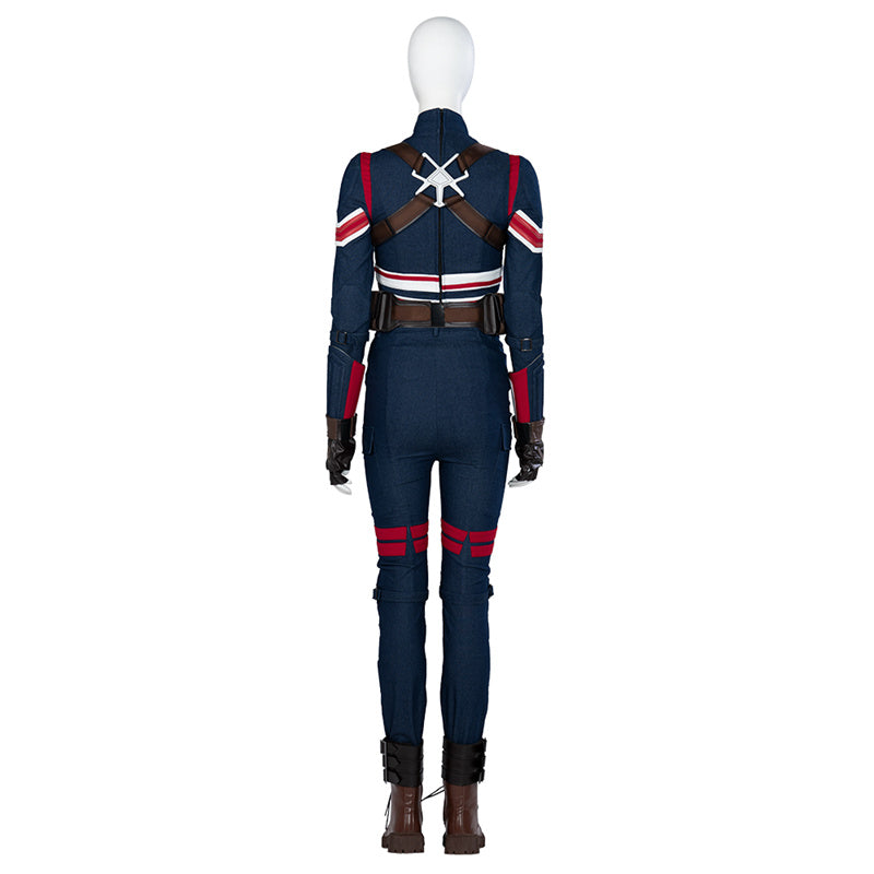 Movie Doctor Strange 2 Margaret Peggy Carter Cosplay Costume Captain Carter Bodysuit Battle Suit