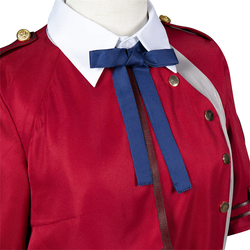Anime Lycoris Recoil Nishikigi Chisato Cosplay Costume Red School Uniform JK Dress