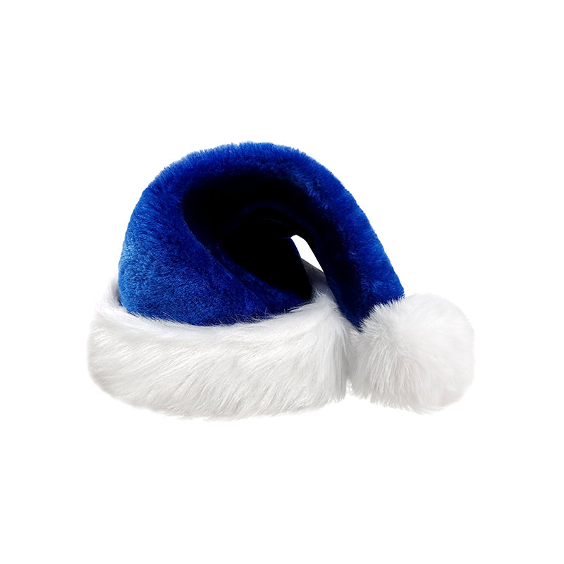 Christmas Hat Santa Hat Blue Velvet Classic Christmas New Year Party H ...