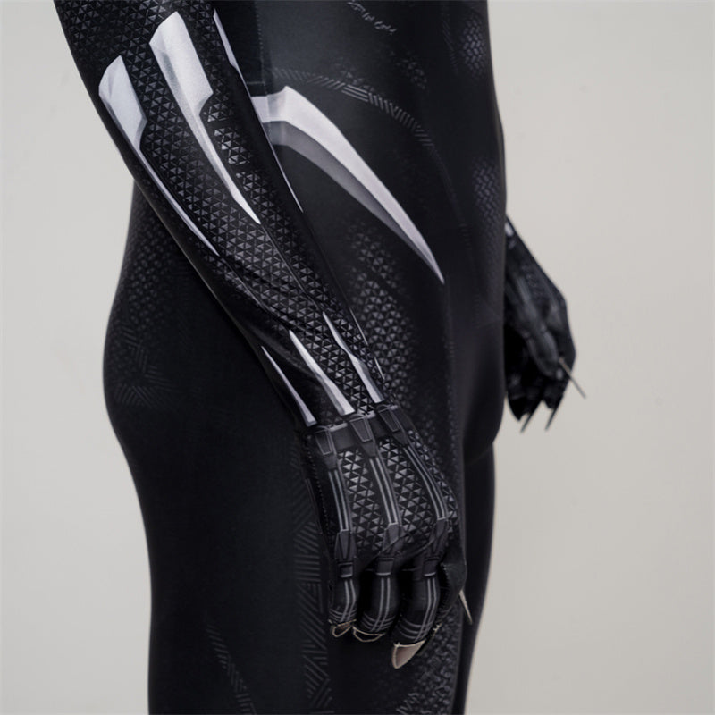 Captain America Civil War Black Panther Jumpsuit Cosplay Costume Superhero T'Challa Bodysuit with Mask