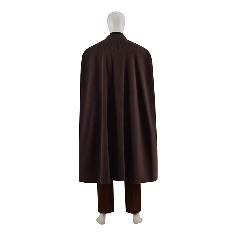 Star Wars Count Dooku Cosplay Costume Brown Cape Outfit Full Set Hallo ...