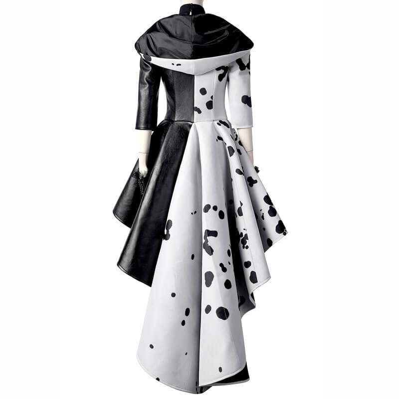 Cruella 2021 Emma Stone Black Wool Coat