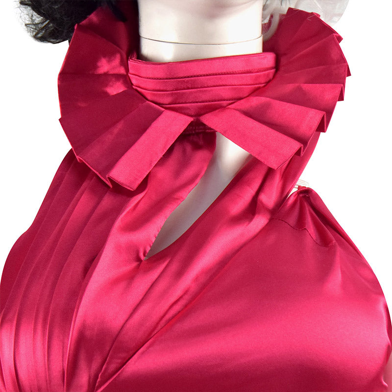 2021 Cruella Red Dress Cosplay Cruella De Vil Emma Stone Costumes Outfit