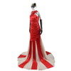 Cruella Red Dress Costume Cruella De Vil Cosplay Halloween Outfit