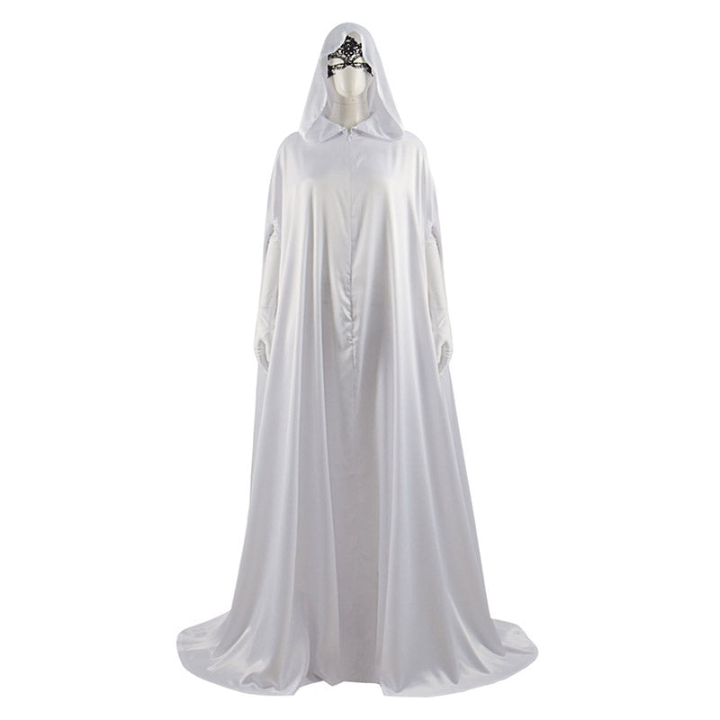 2021 Cruella De Vil Cosplay Costume Cruella White Cloak Halloween Carnival Party Suit