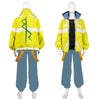 Cyberpunk Edgerunners David Cosplay Costume Yellow Jacket Outfit Halloween Carnival Suit