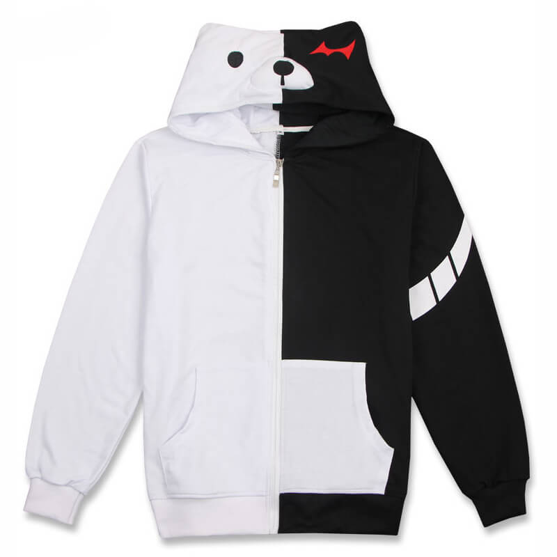 Danganronpa Monokuma Black White Bear Hoodie Jacket