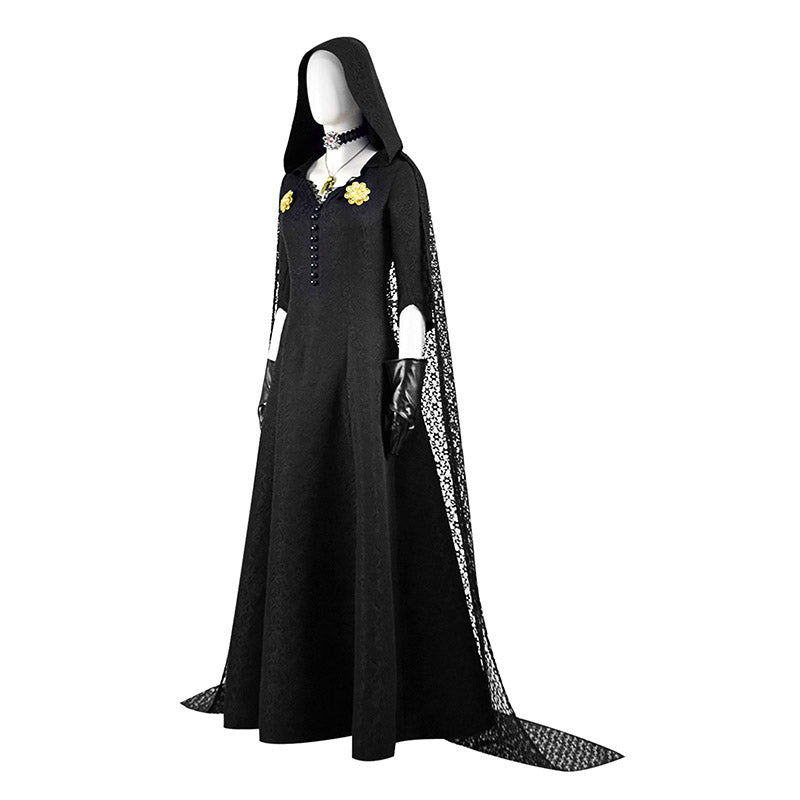 Resident Evil Village Daughters Dimitrescu Daniela Cosplay Costume Vampire Lady Dress Outfit With Cape