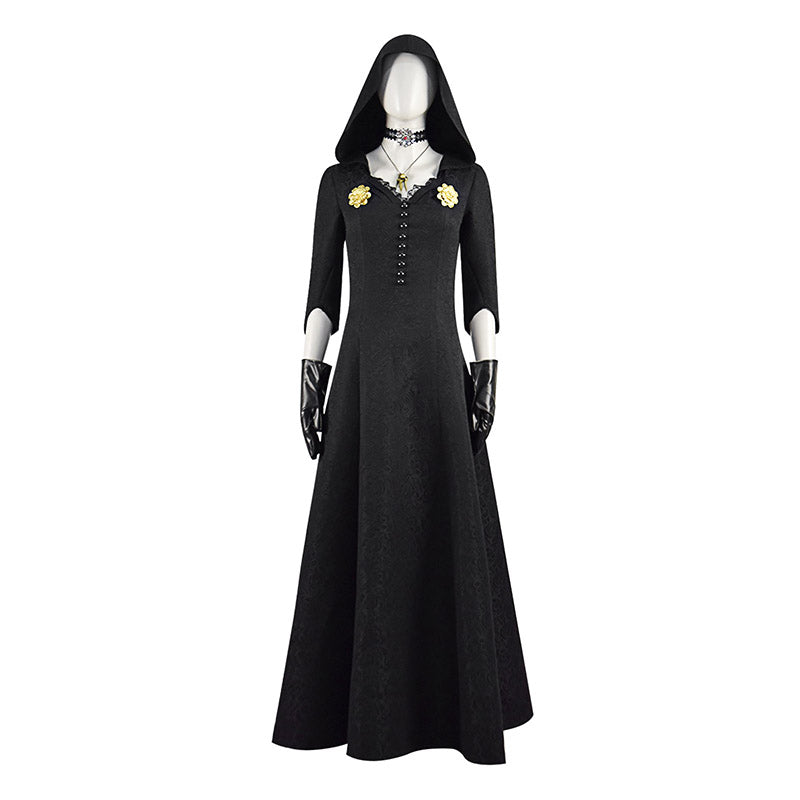 Resident Evil Village Daughters Dimitrescu Daniela Cosplay Costume Vampire Lady Dress Outfit With Cape