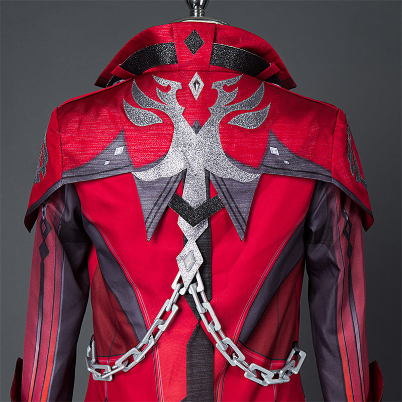 Genshin Impact Diluc Cosplay Costume Game Diluc Red Dead of Night Skin Uniform Suit