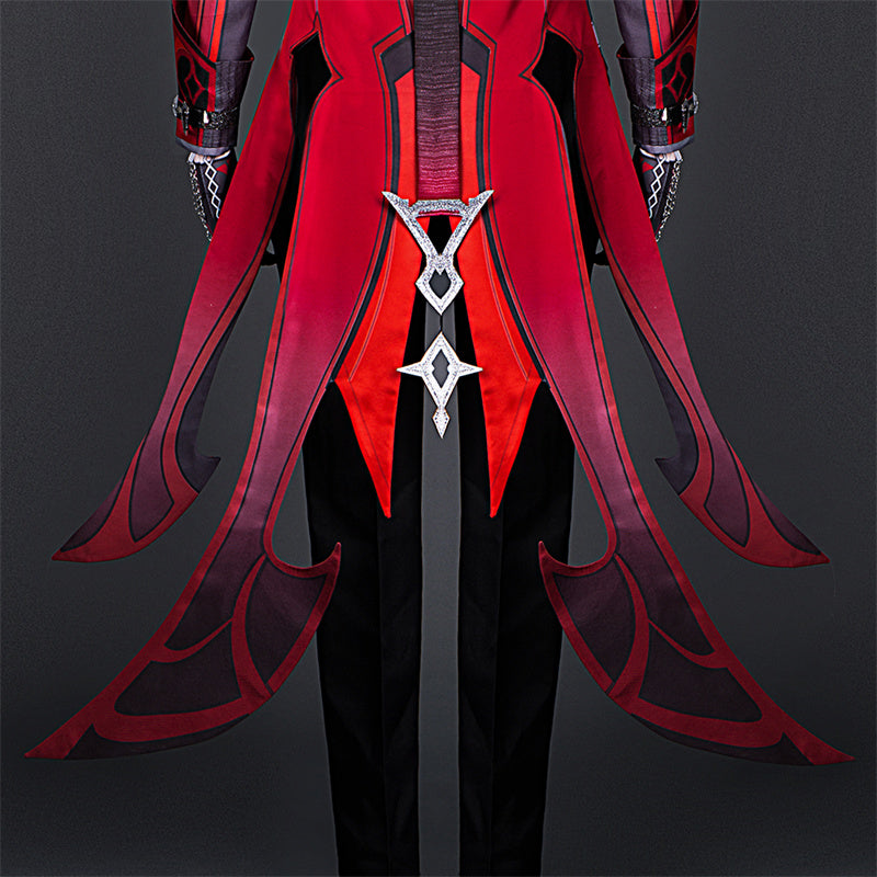 Genshin Impact Diluc Cosplay Costume Game Diluc Red Dead of Night Skin Uniform Suit