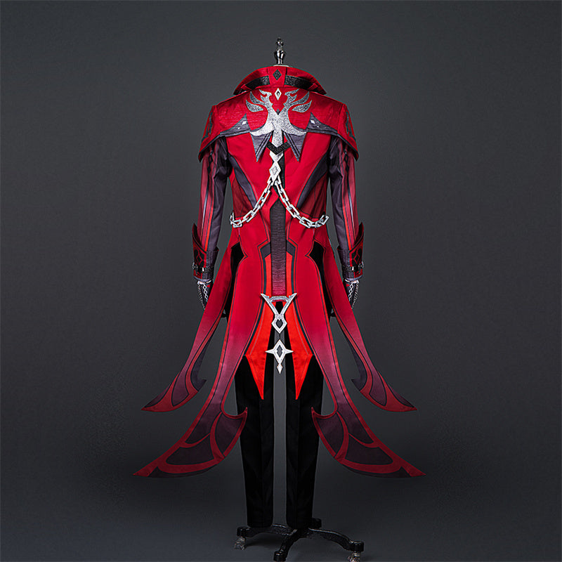 Genshin Impact Diluc Cosplay Costume Game Diluc Red Dead of Night Skin Uniform Suit