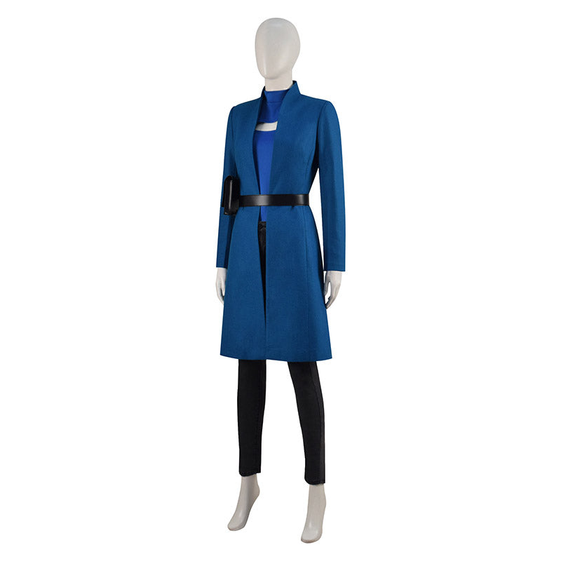 Westworld Season 4 Dolores Abernathy Cosplay Costume Blue Coat Suit Halloween Outfit