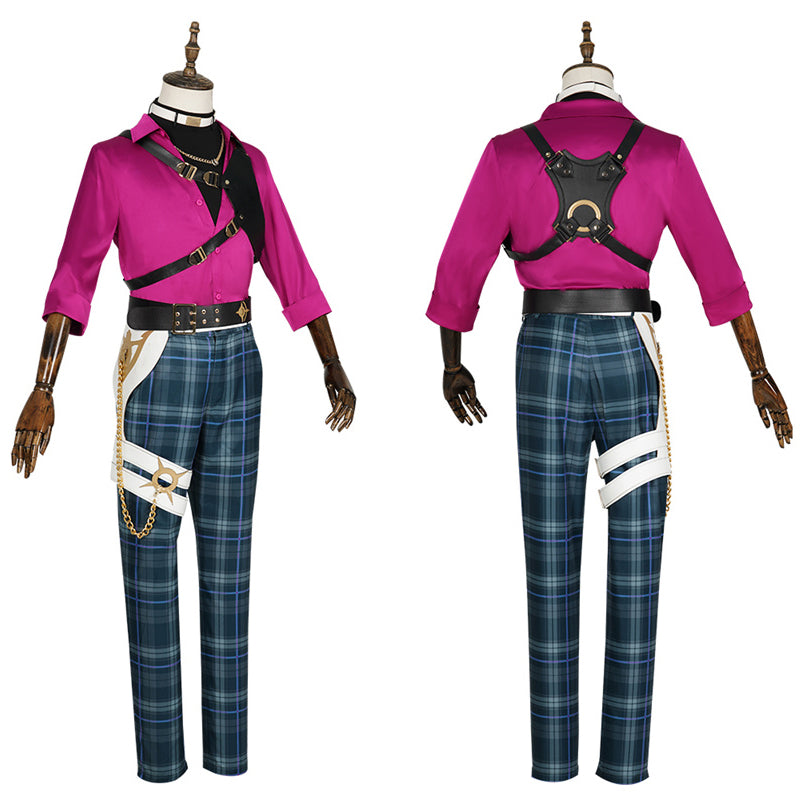 American VTuber YouTuber Nijisanji XSOLEIL Doppio Dropscythe Cosplay Costume Anime Fashion Suit