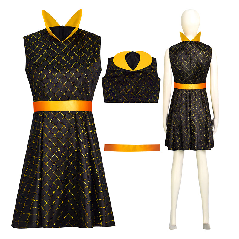 Animed Elemental Amber Cosplay Costume Fire Elemental Dress Halloween Party Suit