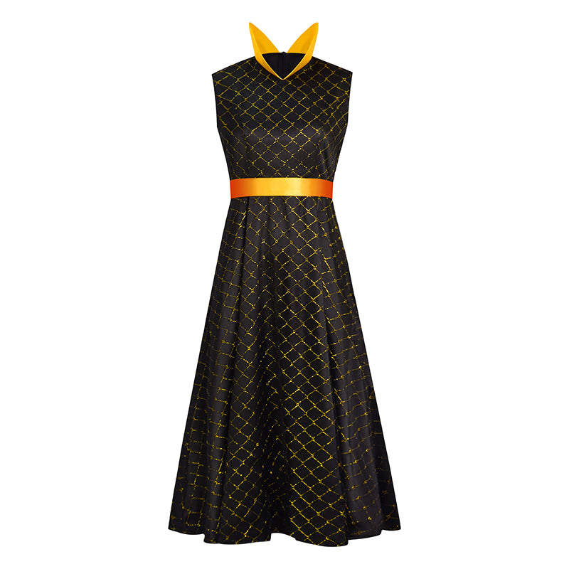 Animed Elemental Amber Cosplay Costume Fire Elemental Long Dress