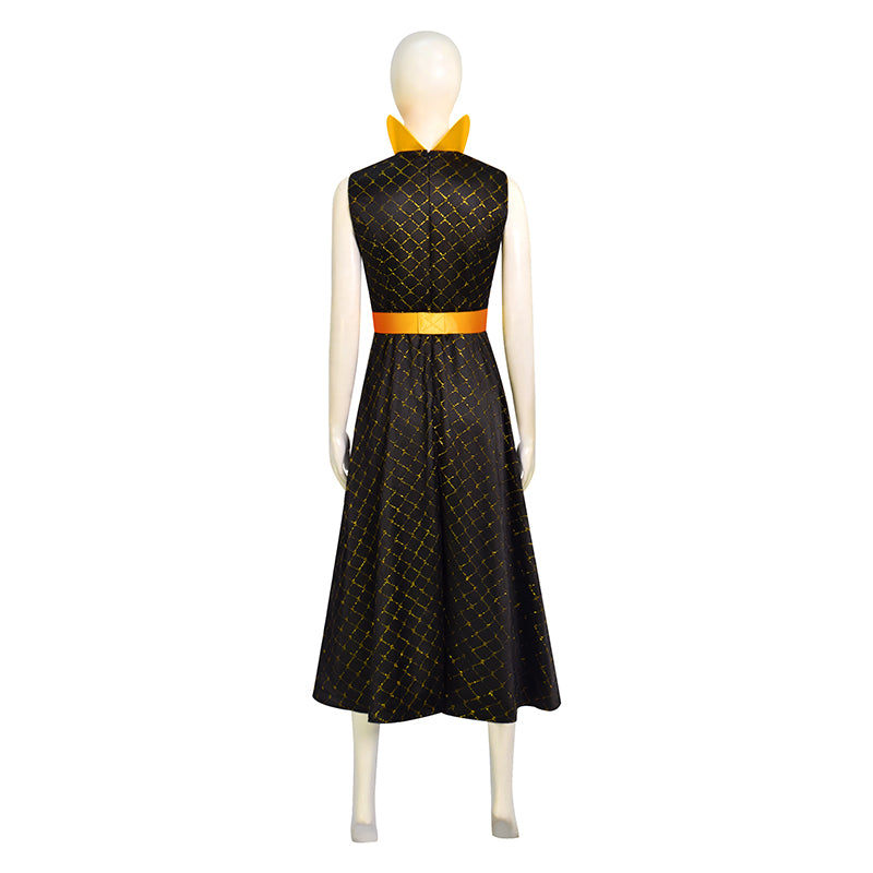 Animed Elemental Amber Cosplay Costume Fire Elemental Long Dress