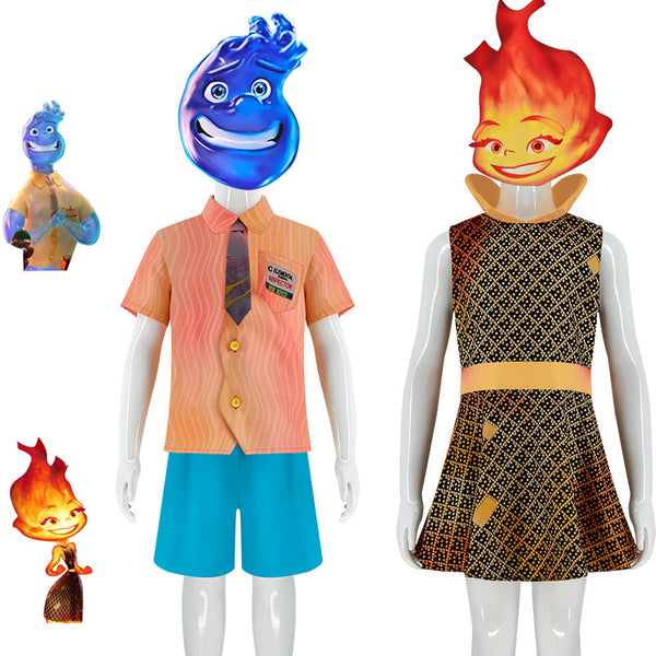 Elemental Ember Wade Cosplay Costume Movie Water Fire Elemental Party Accosplay