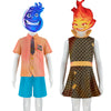 Elemental Ember Wade Cosplay Costume Movie Water Fire Elemental Party Dress Uniform Mask