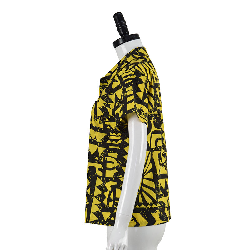 Eleven Stranger Things Costume Hawaiian Men Yellow Shirt