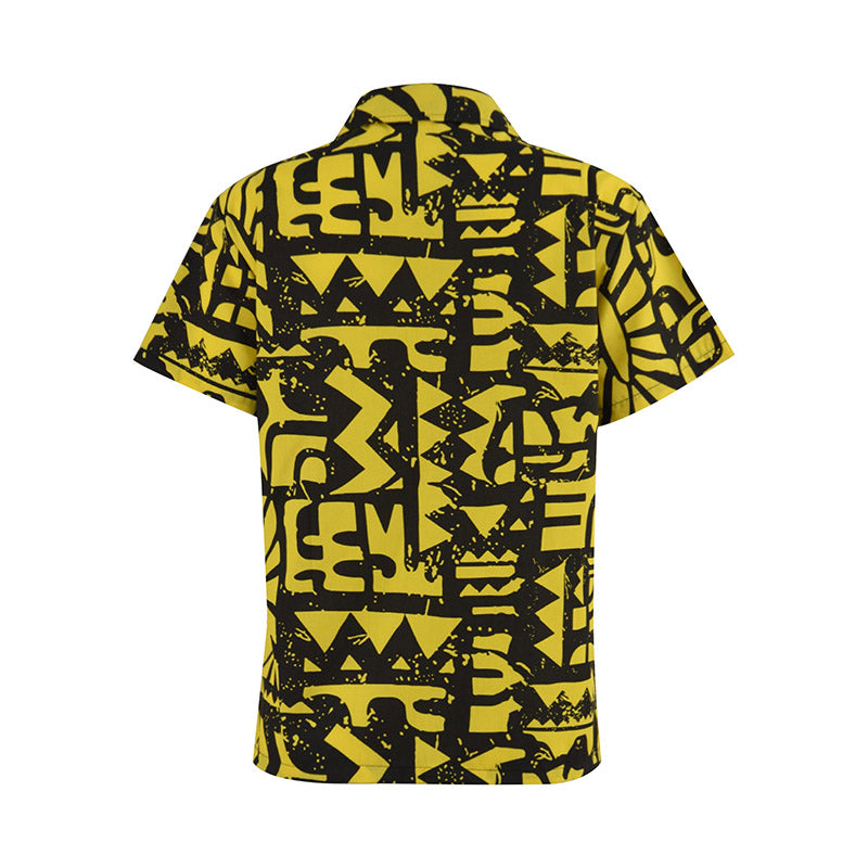 Eleven Stranger Things Costume Hawaiian Men Yellow Shirt