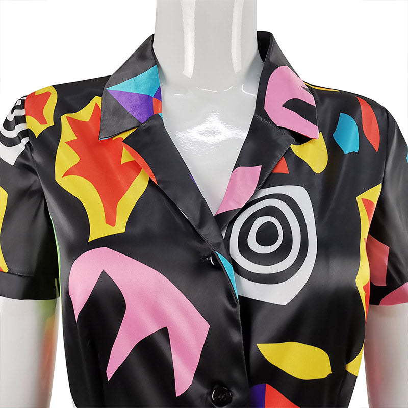 Stranger Things Season 4 Eleven Cosplay Costume Women Printed Shirt Shorts