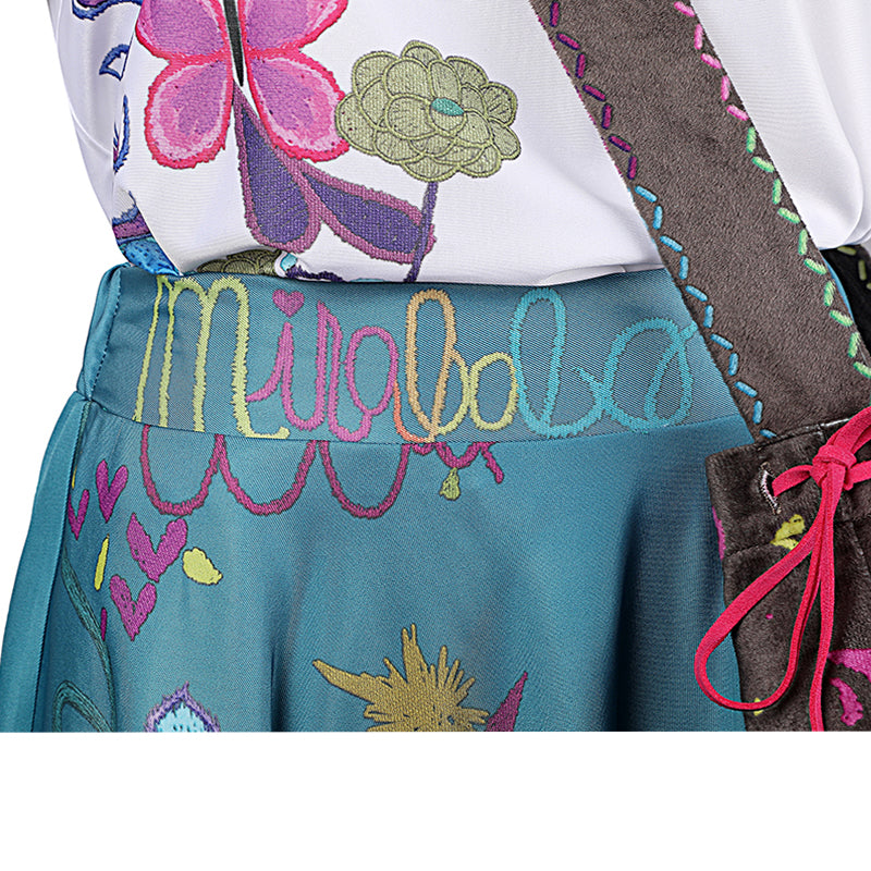 Encanto Cosplay Mirabel Madrigal Costume Fairy Tale Princess Magical Dress For Girls Women