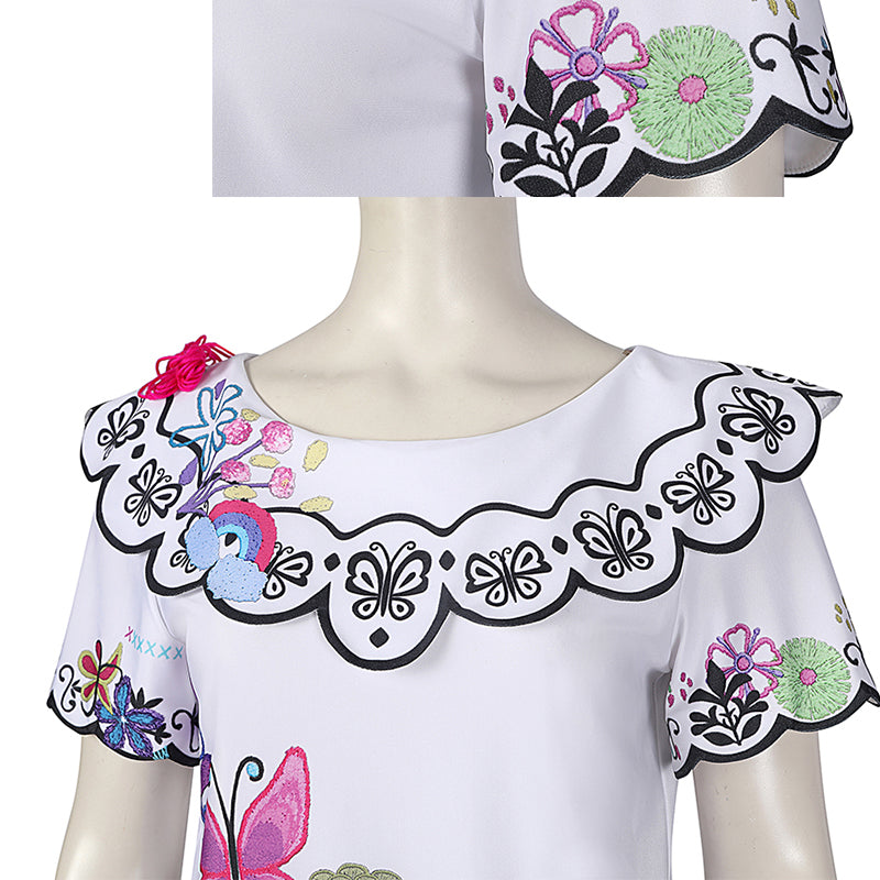 Encanto Cosplay Mirabel Madrigal Costume Fairy Tale Princess Magical Dress For Girls Women