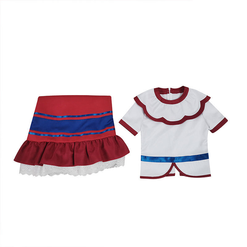 Encanto Filimo Cosplay Costume Red Dress Halloween Outfit For Girls