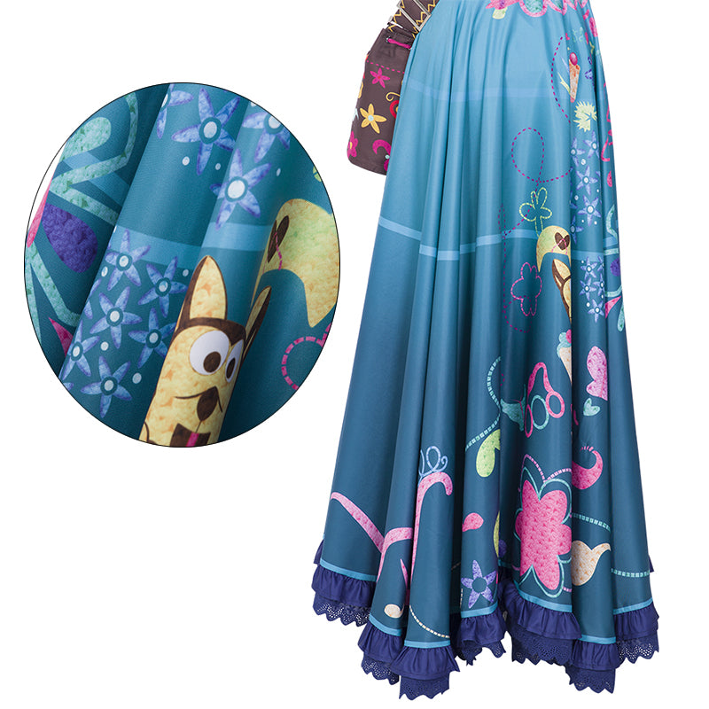 Encanto Dress Fairy Princess Dress Encanto Mirabel Costume Girls Cosplay