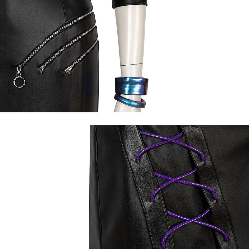 KDA Evelynn Cosplay League Of Legends Costume Purple Sexy Uniform Bra Coat Skirt