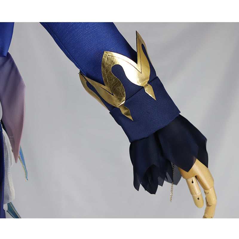 Genshin Impact Focalors Cosplay Costume Anime Fontaine God of Justice Blue Uniform