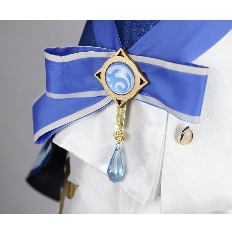 Genshin Impact Focalors Cosplay Costume Anime Fontaine God of Justice Blue Uniform