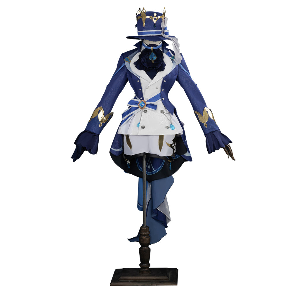 Genshin Impact Focalors Cosplay Costume Anime Fontaine Hydro Archon Suit
