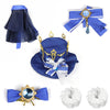 Genshin Impact Focalors Cosplay Costume Anime Fontaine God of Justice Blue Uniform