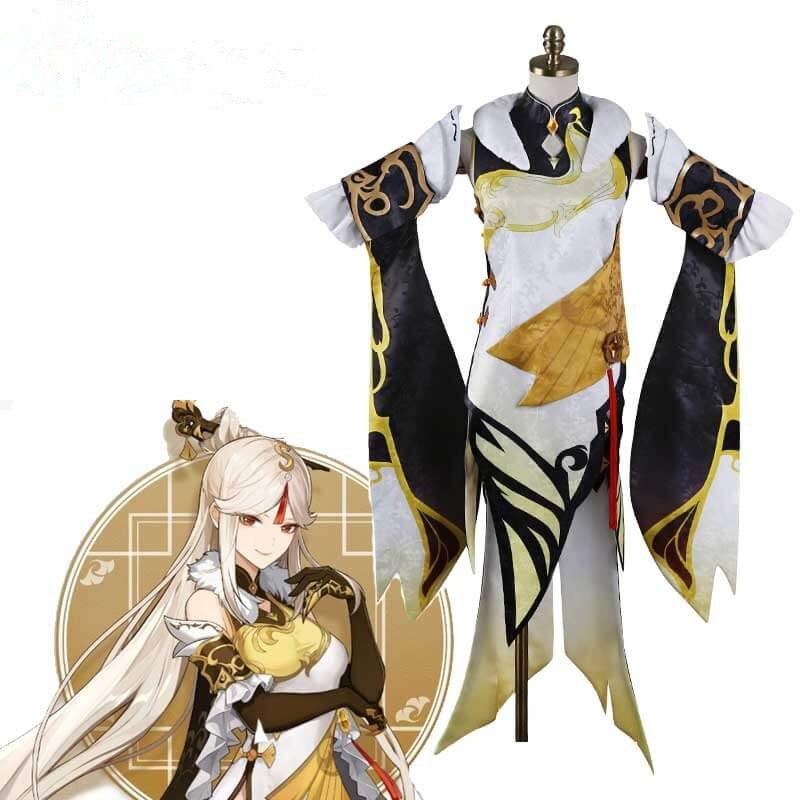 Genshin Impact Cosplay Ningguang Cosplay Costume Dress Outfit Full Set