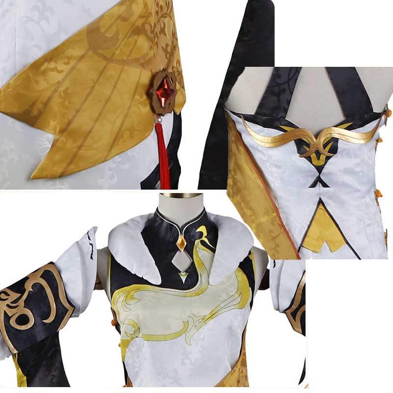 Genshin Impact Cosplay Ningguang Cosplay Costume Dress Outfit Full Set