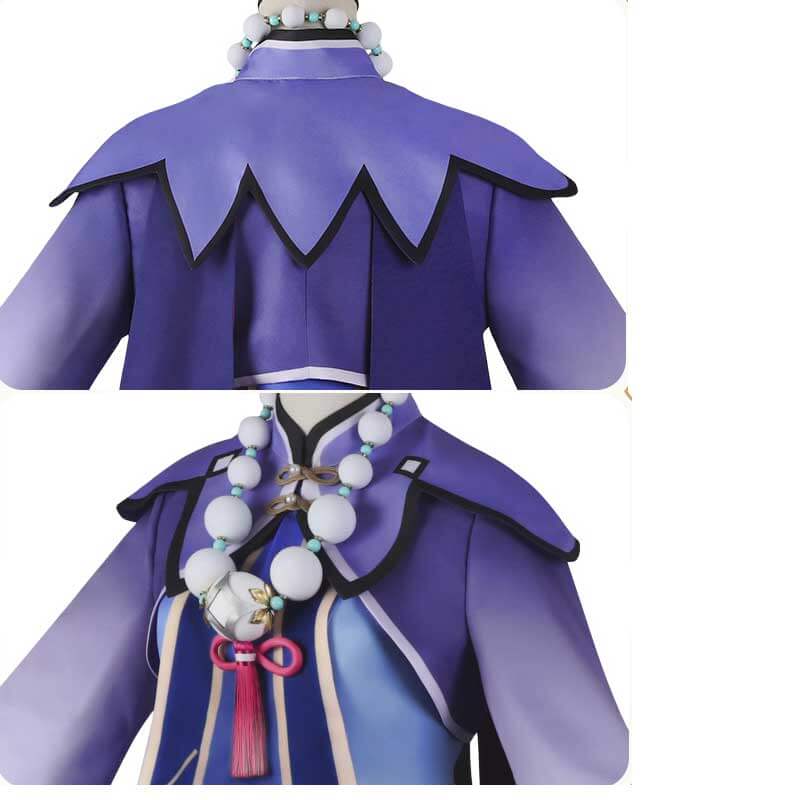 Genshin Impact Cosplay Qiqi Cosplay Costume Deluxe Full Set Zombie Cute Uniform Original Version