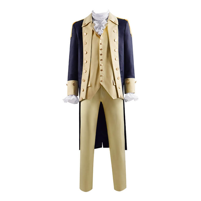 Historical Figure George Washington Cosplay Costume Adult Colonial Costume Long Coat Uniform Outfit